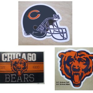 Chicago Bears NFL Football Indoor Craft Use Stickers 2" to 4"