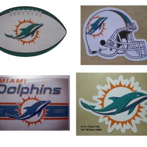 Miami Dolphins NFL Football indoor use craft stickers