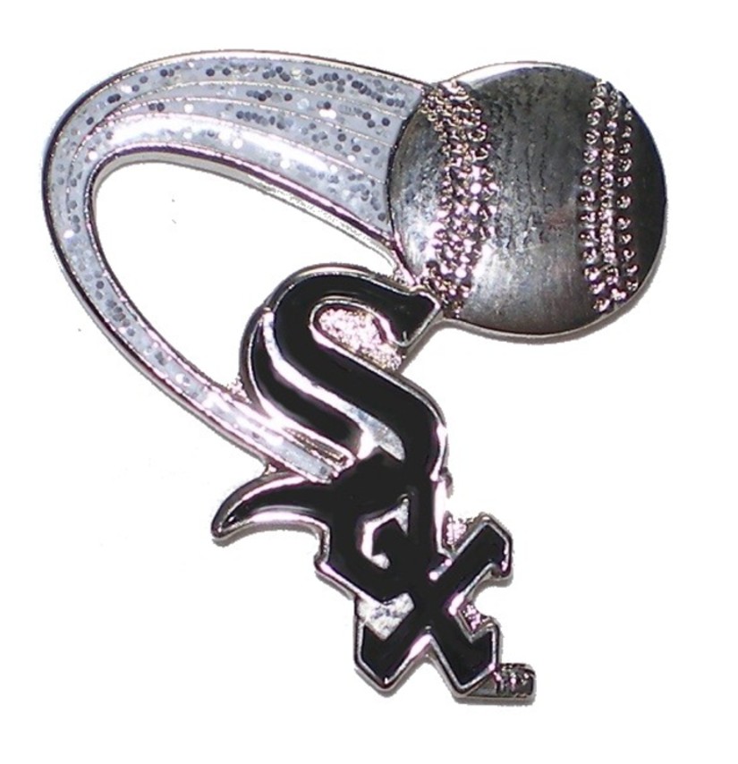 Chicago White Sox MLB Baseball Team Logo Hat Lapel Pin about 1" - Image 3