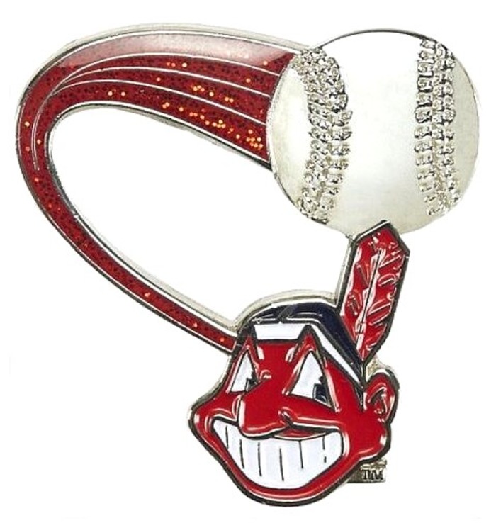 Cleveland Indians Guardians MLB Baseball Team Logo Hat Lapel Pin about 1" - Image 4