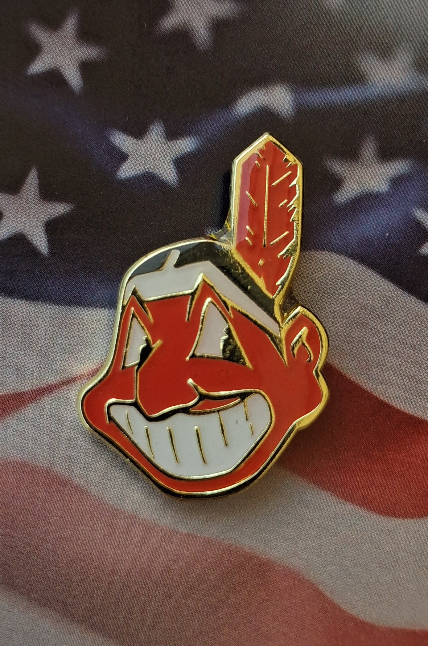 Cleveland Indians Guardians MLB Baseball Team Logo Hat Lapel Pin about 1" - Image 3