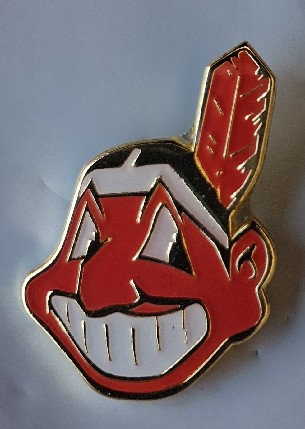 Cleveland Indians Guardians MLB Baseball Team Logo Hat Lapel Pin about 1" - Image 2