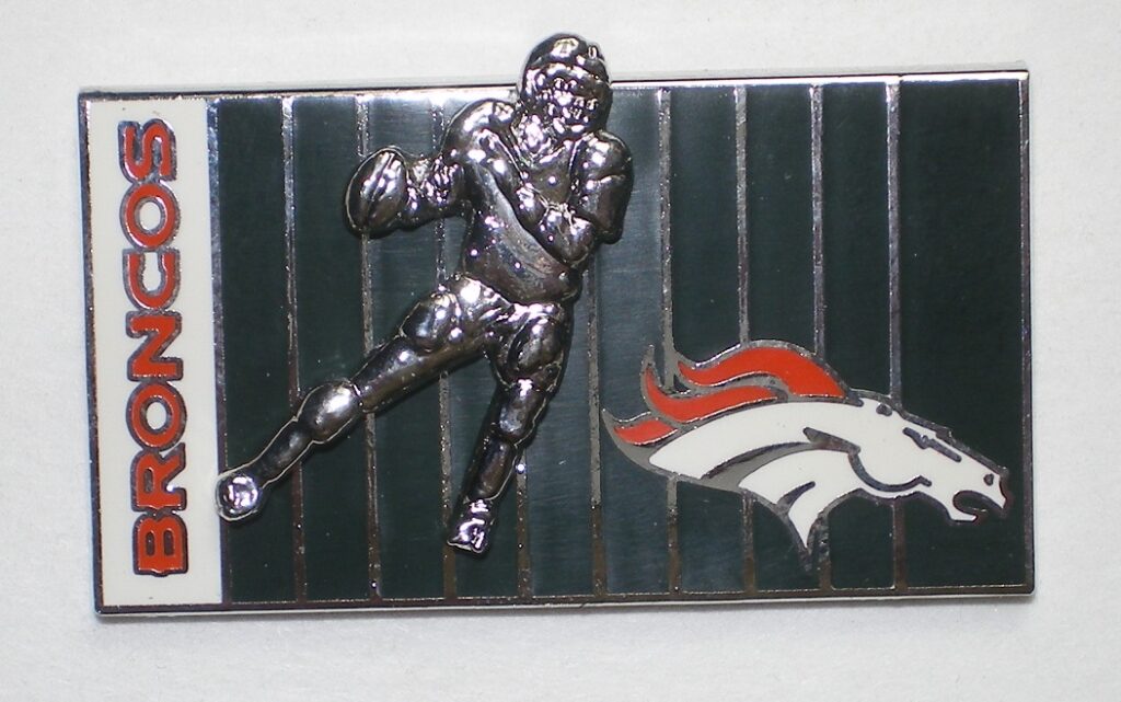 Denver Broncos NFL Football Hat Lapel Pin with Team Logo about 1.25”