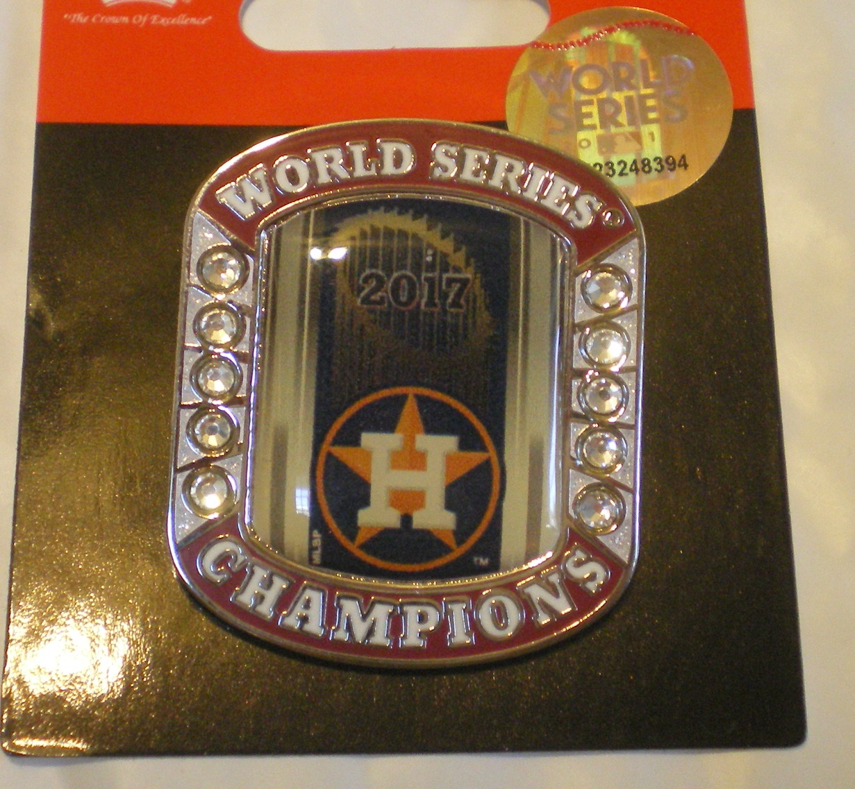 Houston Astros MLB Baseball Team Logo Hat Lapel Pin about 1" - Image 3