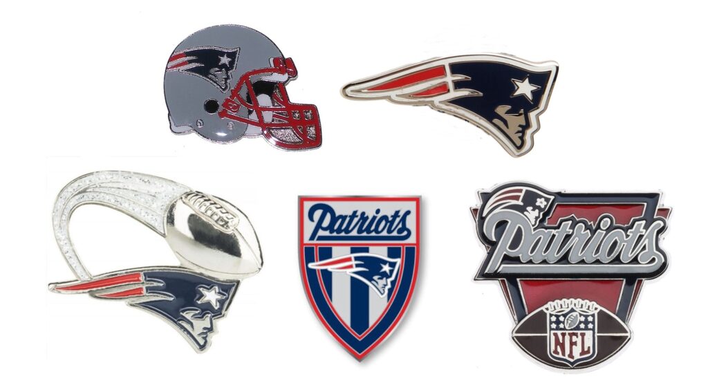 New England Patriots NFL Football Hat Lapel Pin with Team Logo about 1.25”