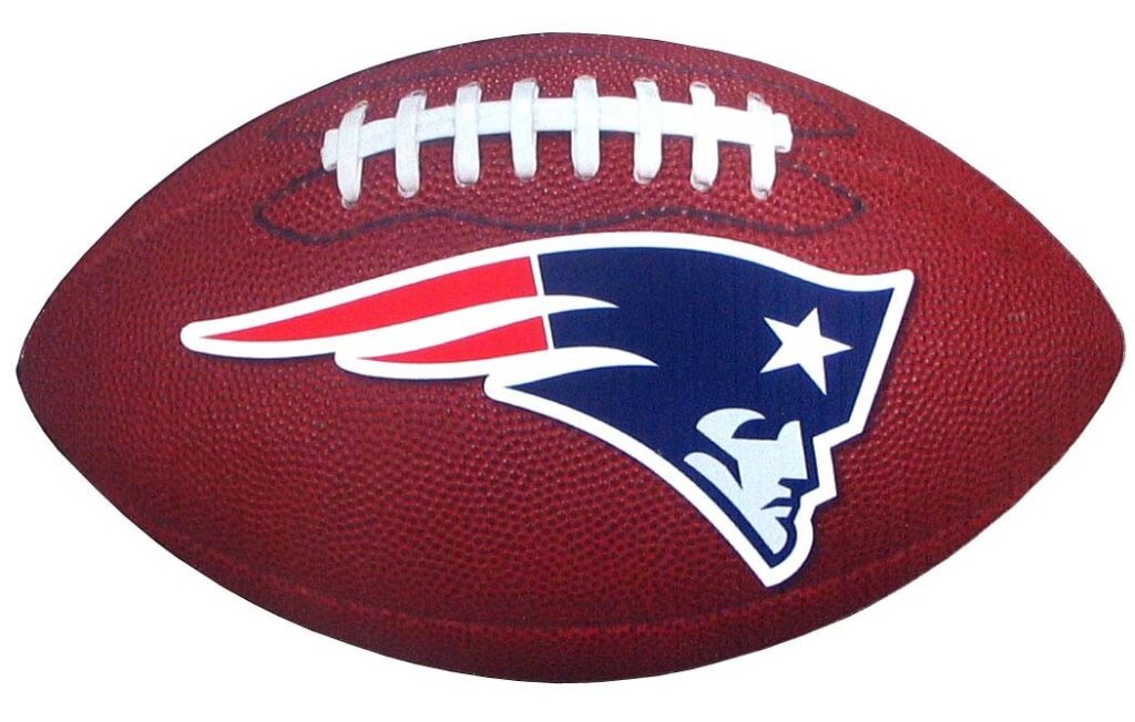 New England Patriots NFL Football Magnet with Team Logo 6" Outdoor Grade