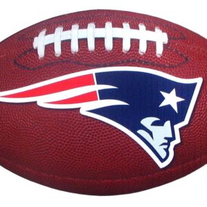 New England Patriots NFL Football Magnet with Team Logo 6" Outdoor Grade