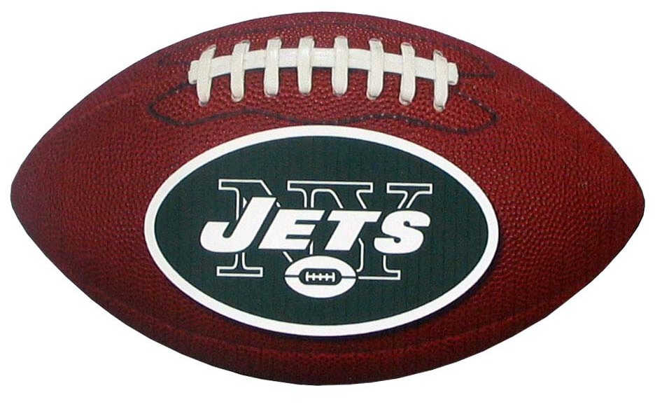 New York Jets NFL Football Magnet with Team Logo 6" Outdoor Grade