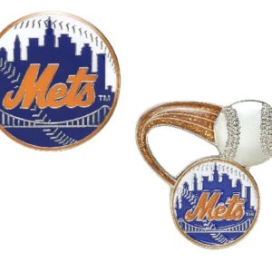 New York Mets MLB Baseball Team Logo Hat Lapel Pin about 1"