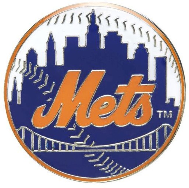 New York Mets MLB Baseball Team Logo Hat Lapel Pin about 1" - Image 3