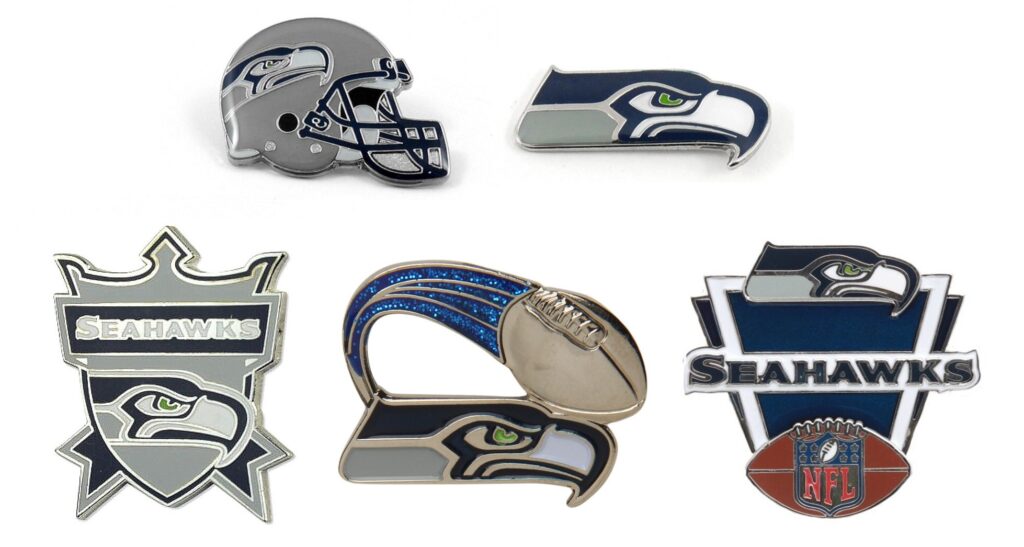 Seattle Seahawks NFL Football Hat Lapel Pin with Team Logo about 1.25”