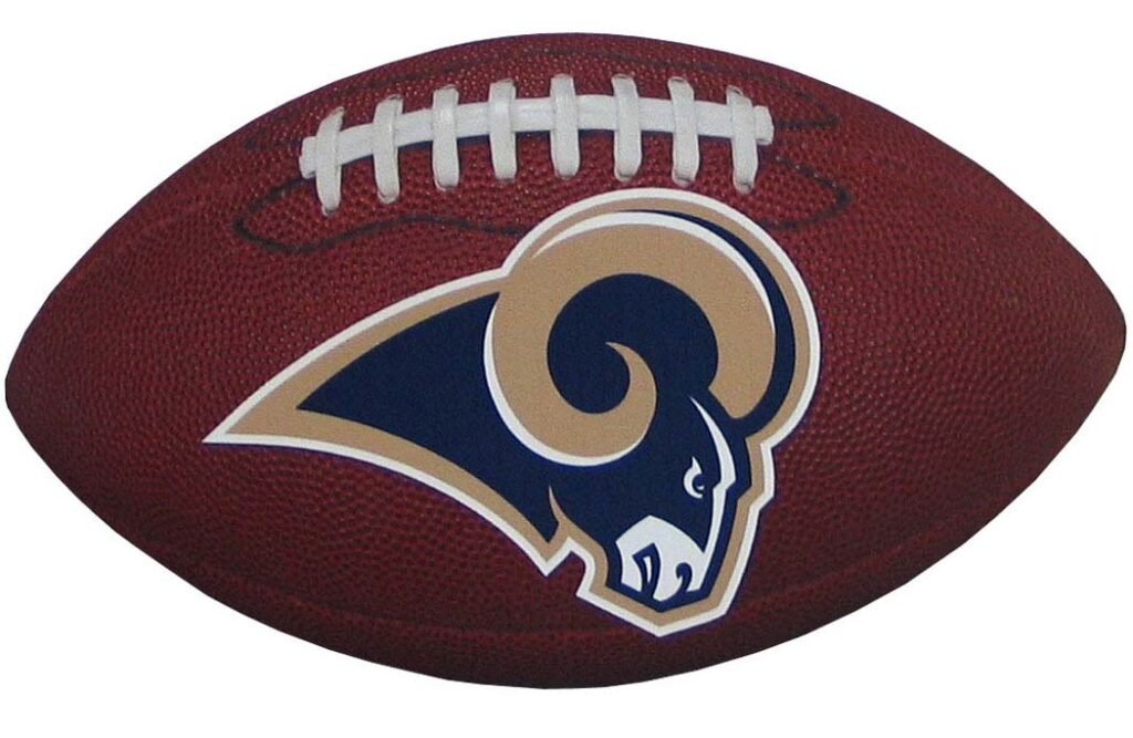 Los Angeles St. Louis Rams NFL Football Magnet with Team Logo 6" Outdoor Grade