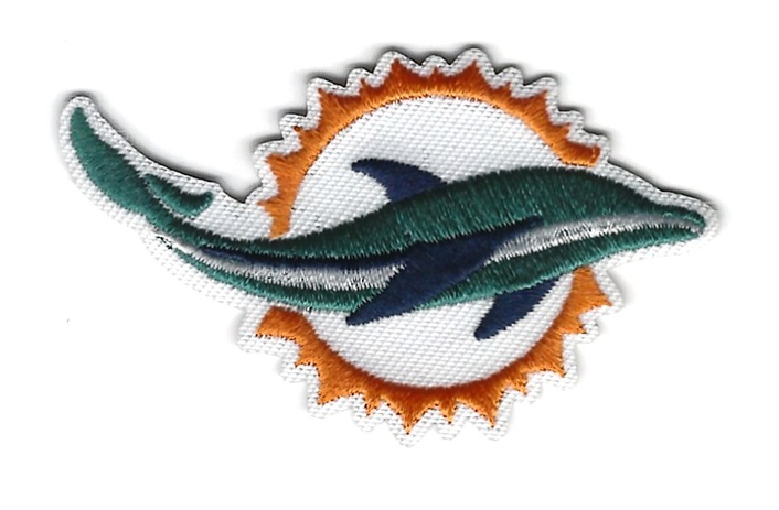 Miami Dolphins NFL Football Team Logo Iron on Patches 2" to 3"