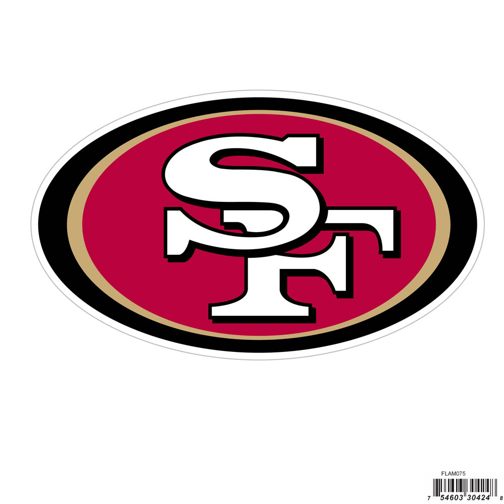 San Francisco 49ers NFL Football Magnet Team Logo Design Outdoor Grade for Automobile, Trucks 7" Wide